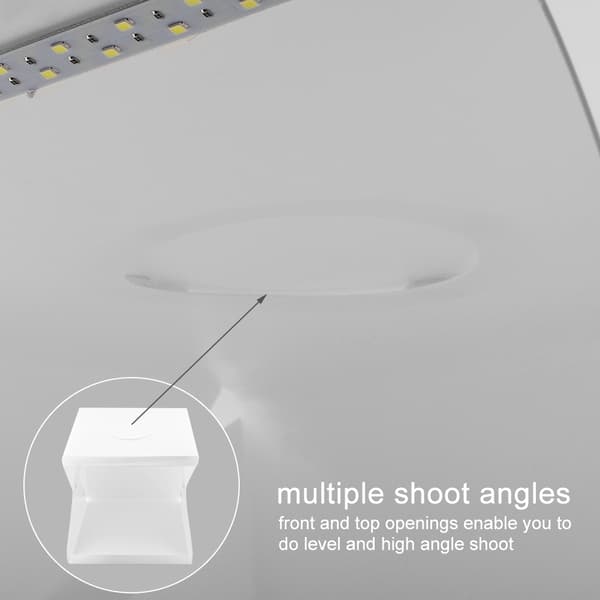 Mini valohuone LED-valokuvausstudio valaistustelttalaatikko 2 taustalla varustetulla laukulla