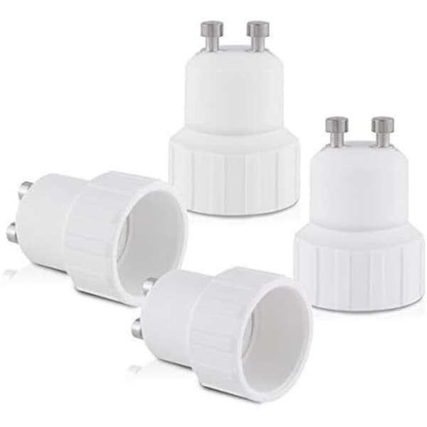 4x2,8 4 stk. sokkeladapter - GU10 til E14 sokkelomformer - Bajonettbase lampeholderadapter for halogen LED-pærer