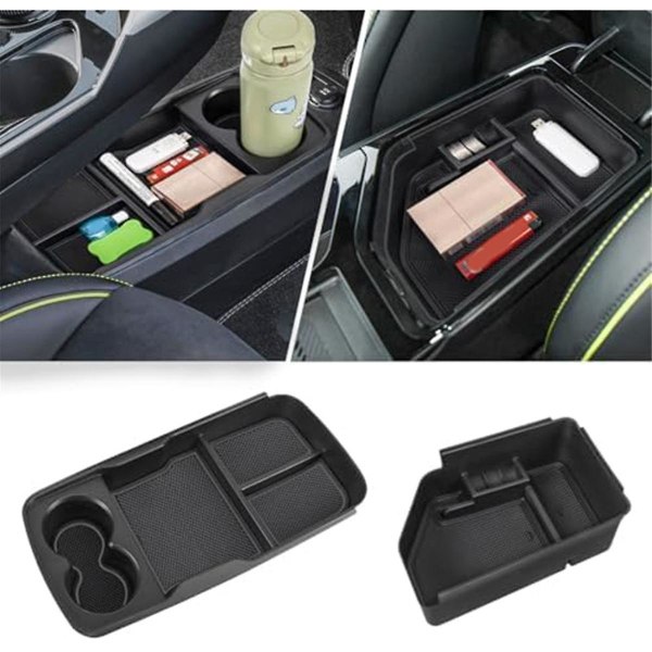 Til Kia EV6 2022 2023 2024 Midterkonsoll Opbevaringsboks Nedre Bakke Armlæn Opbevaringsboks Kopholder