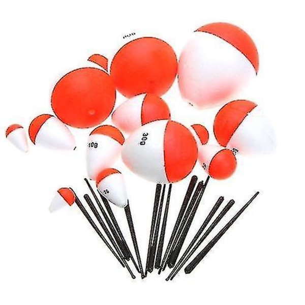 Fiskeredskap med pinner - 14 stk Fiskeflytere (ws42778)