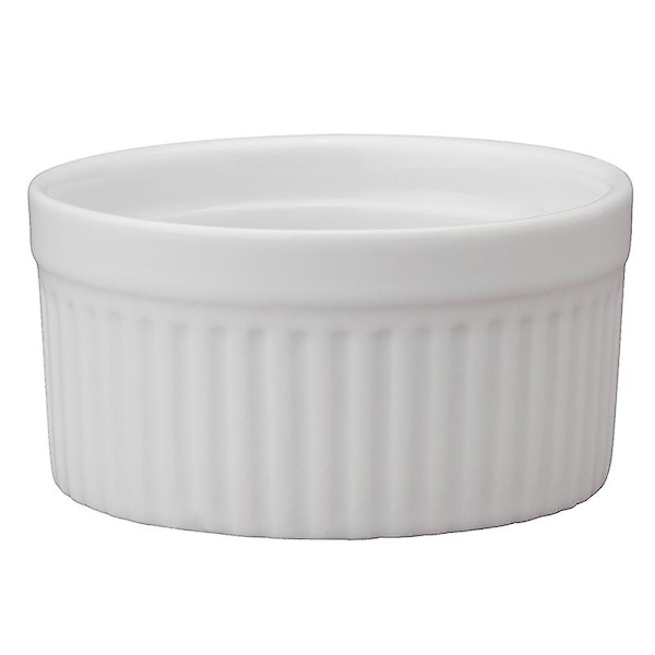 98005-6 Køkken Små Dåser, Fint Hvidt Porcelæn, 6 ounce Kapacitet 6 stk