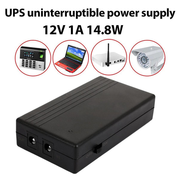 12v 1a 14,8w Multipurpose Mini Ups Dc Batteri Backup Säkerhet Standby Power Power