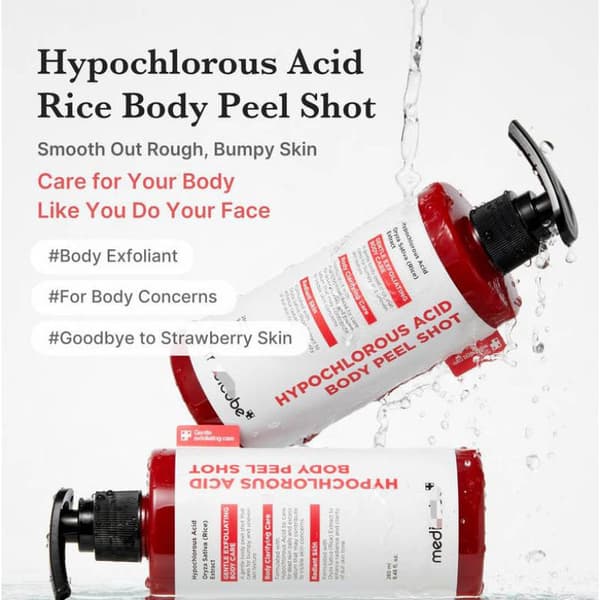 Hypoklorsyre Rispeeling Shot Eksfolierende Kroppslotion