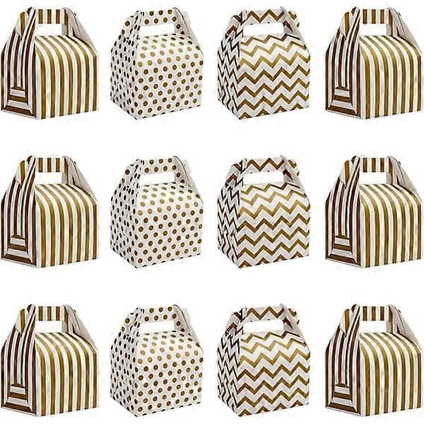 Vita och Guld Kraftpappers Presentaskar (36-pack) - 16 x 11.