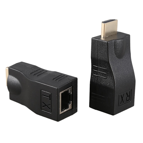 8x 4k 3D 1.4 30m Forlænger til RJ45 over Cat 5e/6 Netværk LAN Ethernet Adapter