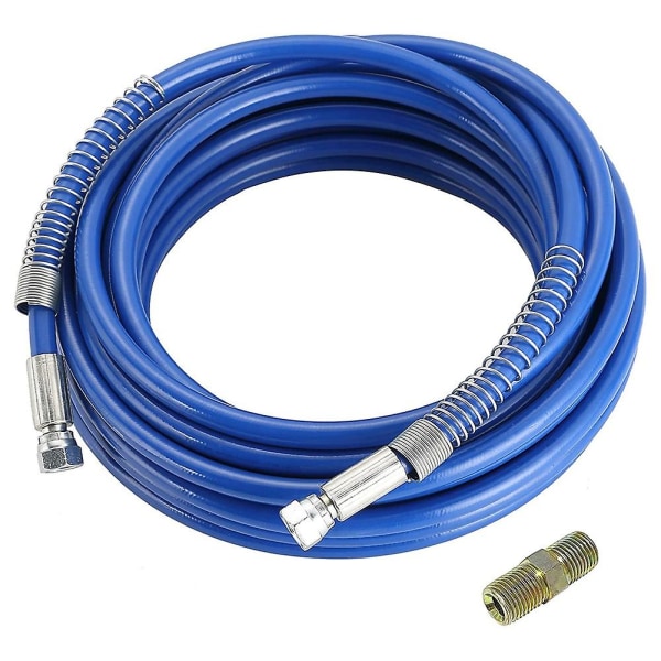 1/4 tommer luftløs malingssprøjteslange højtryks universal malingssprøjte fleksibelt fiberrør 3300 PSI (25FT, blå)