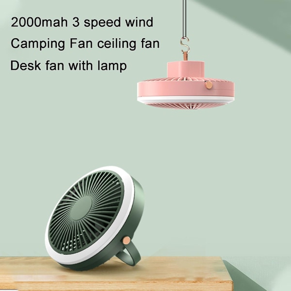 LED-takfläktlampa för camping, hängande tältlampa, lykta, bärbar utomhuslampa