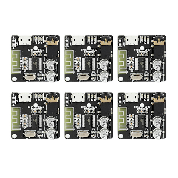6 st Vhm-314 V.20 Bluetooth-ljudmottagarkort Bluetooth 5.0 Mp3 Lossless Decoder-kort med Lith