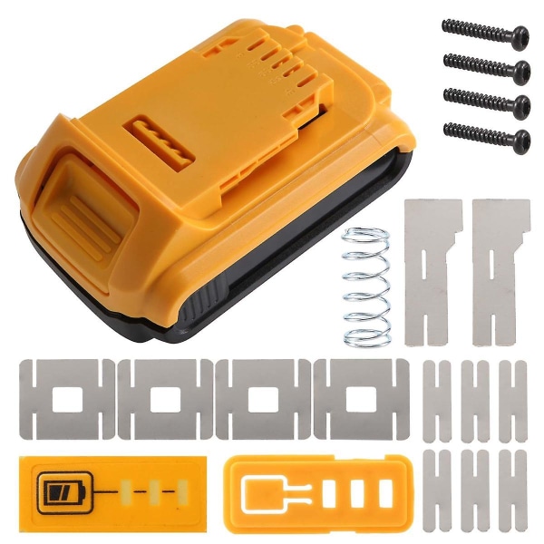 Batteri Udskiftning Plastkasse til DeWalt 20V DCB201,DCB203,DCB204,DCB200 18V Li-Ion Batteridæksel Dele til 3A 4A 5A