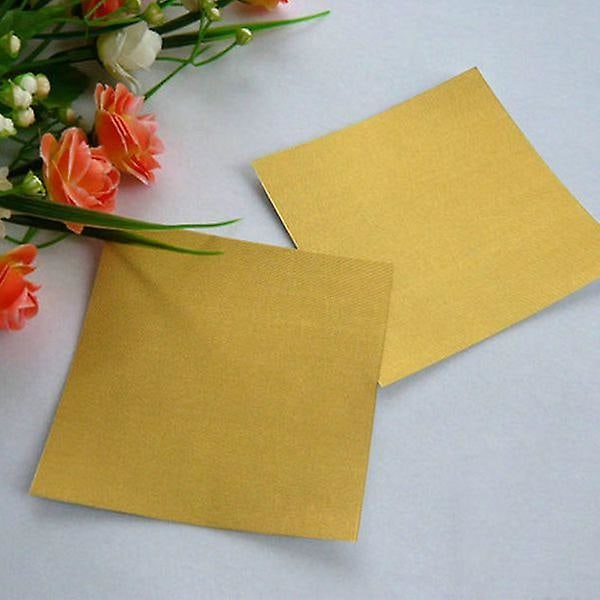 100 stk. Firkantede Slik Chokolade Lollipop Papir Aluminiumfolie Indpakninger Guld