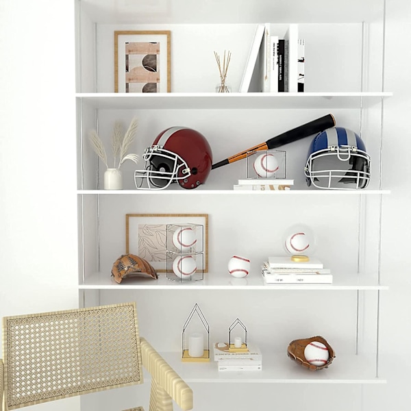 4 stk. Baseball Display Case, UV-bestandig Akryl Displaybokse, Klar Display Case til Baseball Bold