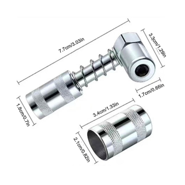 90 graders fedtkobling med koblingsstik til smøreværktøj