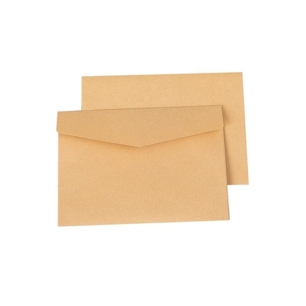 100 stk Klassiske Kraft Blanke Mini Papir Kuverter Bryllupsinvitation Kuvert Gave Kuvert