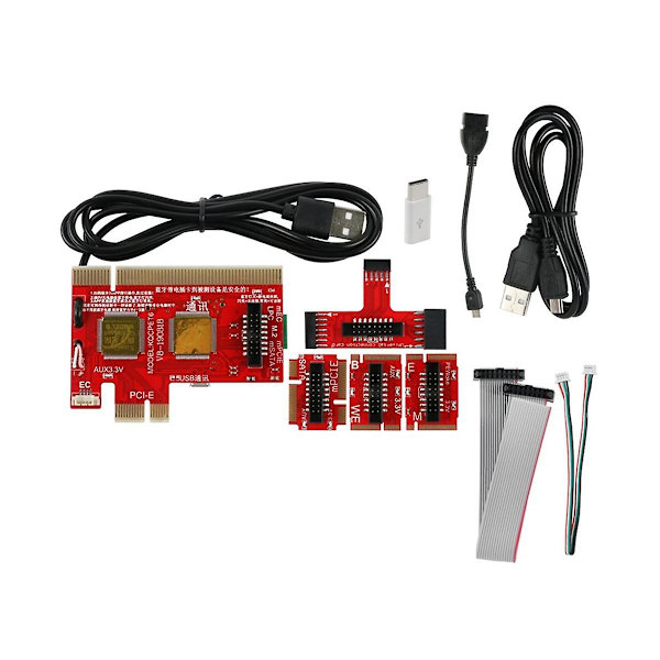 V8 Multifunktionel Laptop og Desktop PC Universal Post Diagnostic Card Fejlfinding Support PCI,PCI-E,,Mini