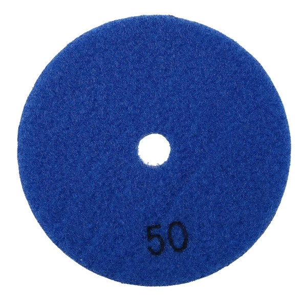 6 stk. 4 tommer / 100 mm korn 50 diamant tørpoleringspude granit marmor fleksibel harpiks slibeskive C