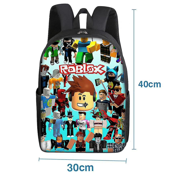 Roblox printed ryggsäck för barn Bokväska + case + axelväska 3st set presenter
