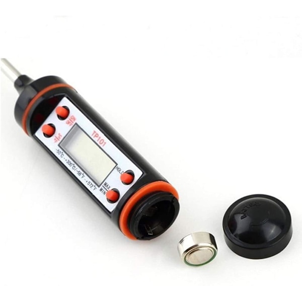 Kökstermometer Kötttermometer Ultra-lång Instant Läsning Sond Med C / F Knapp - Grill, Bbq, Biff, Godis, Mjölk, Vatten