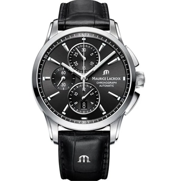 Maurice Lacroix Bentao Serie Tre-Øye Chronograph Mote Fritid Topp Luksus Lærklokke Relogios Masculinos Hvit White