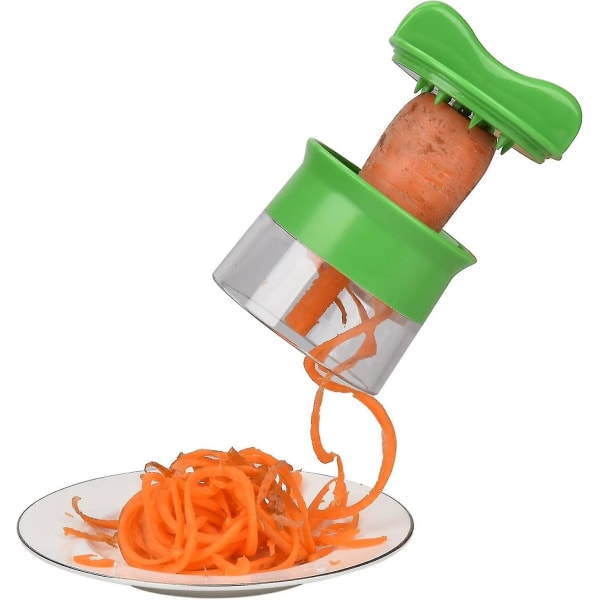 Spiralskærerhånd 5 i 1 grøntsagsspaghetti grøntsagsspiralskærer, grøntsagsskærer, grøntsagsskærer til gulerod, agurk, kartoffel, græskar, courgette