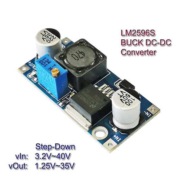 Lm2596s Dc-dc Buck Converter Kjøretøystabilisatorer Step-down strømforsyningsmodul Lm2596 Justerbare Dc1.25v-35v spenningsregulatorer