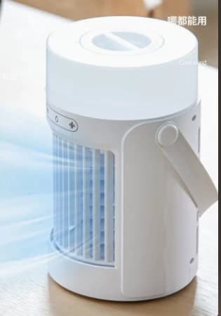 Ny husholdnings mini køleventilator med spray, USB genopladelig skrivebordskøleventilator til kontor og studerende