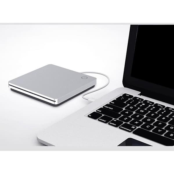 USB Extern CD/DVD-enhet Typ C Bärbar Enhetsfri CD-spelare för Laptop PC Windows, silver