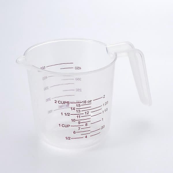 Kök Dedikerad 500ml Mätkopp, Mätkopp för Bakning och Matlagning, Oz/kopp Multi Skala Precision Pp Plast Mätkopp