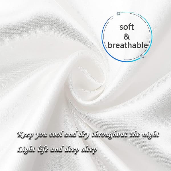 Satin Kuddfodral Standard Storlek Set med 2 Mjuka