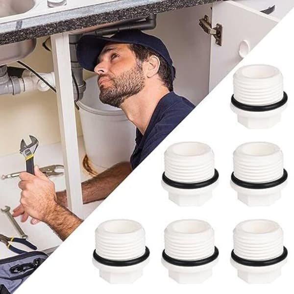 24,6 mm utvendig rørplugg 9 stk. utvendig tetningsplugg rørforseglingsplugg sekskantet tapplugg plast sekskantet plugg utvendig rørplugg gjenget plugg
