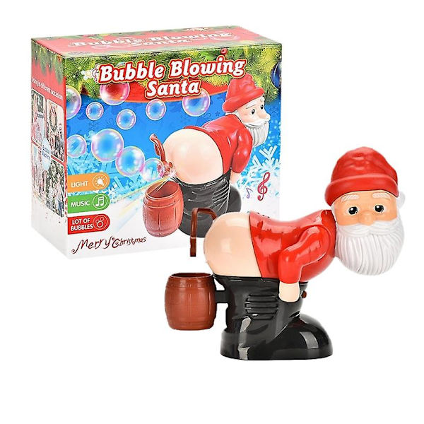 Jultomte Rolig Elektrisk Bubbelblåsare Läcksäker Maskin Bubbla
