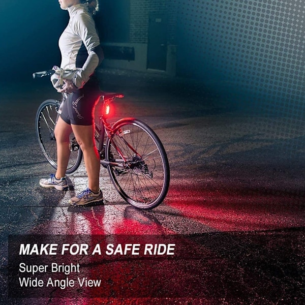 Cykelbelysningsset, USB-uppladdningsbart LED-cykelbelysningsset