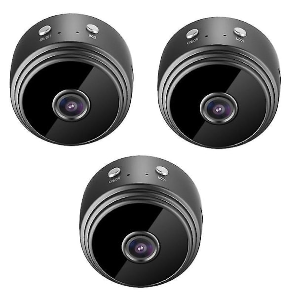 REMAKE 3-osainen Mini Wifi -kamera, langaton kamera suoralla ääni- ja videostriimauksella, HD 1080p kotikäyttöön