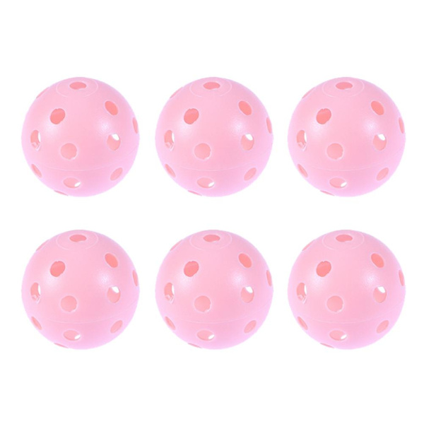 12 st Plastbollar Bollset för inomhus- och utomhusbanor (rosa)