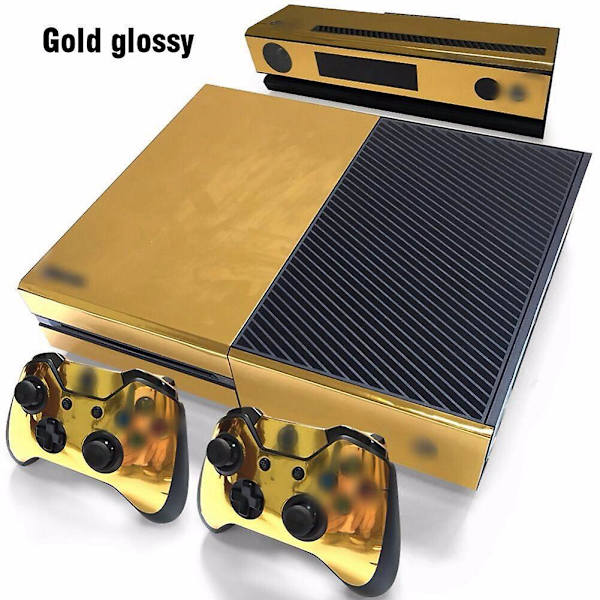 Gyllene Glansdekaler för Konsolkontroller + Kinect Vinyl