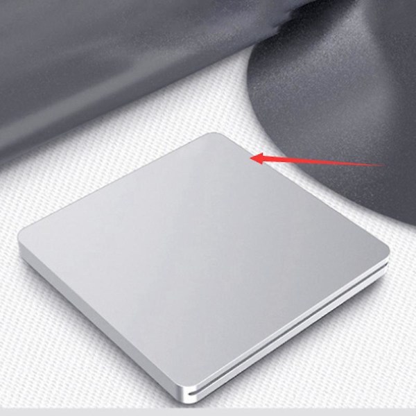 USB Ekstern Cd/dvd-drev Type C Bærbar Drevfri Cd-afspiller Til Bærbar Pc Windows, Sølv