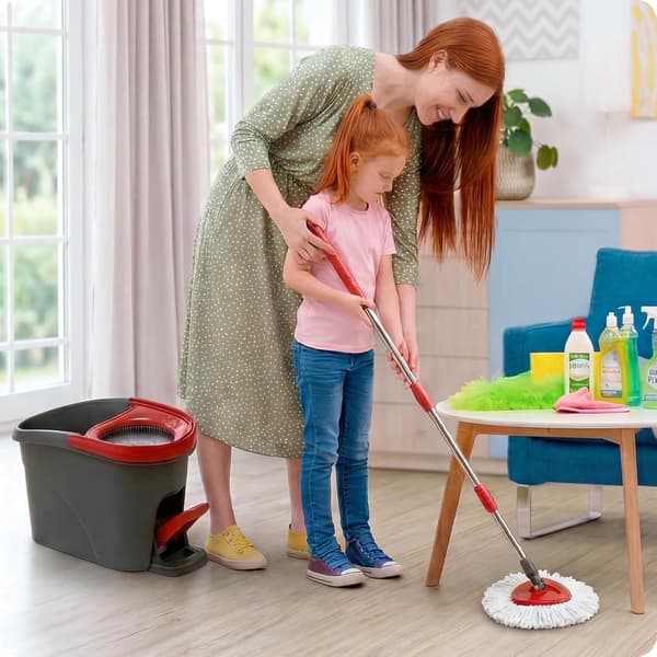 4-pak moppehoveder, erstatninger kompatible med O-Cedar EasyWring 1-tanksystem