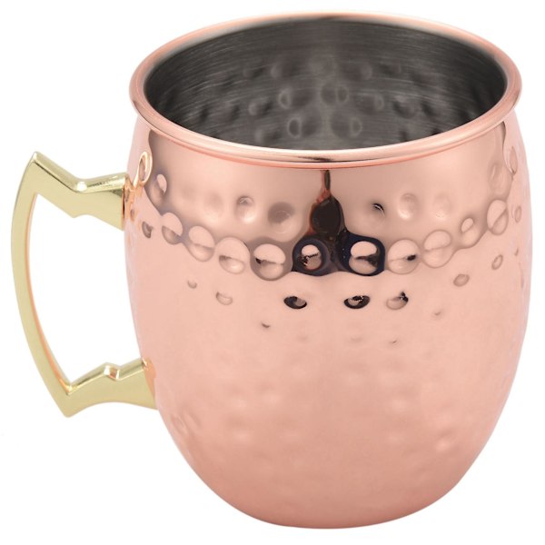 4x 113 gram Hammeret Kobberbelagt Moscow Mule Kande Øl Kop Kaffe Kop Kande Kobberbelagt Cocktail Kop