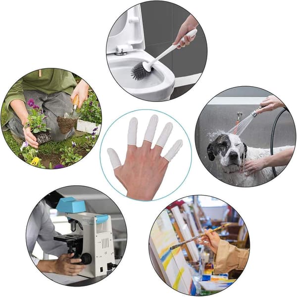 (Ca. 330 STK) Latex Fingerhætter Engangs Medium Fingerhandsker