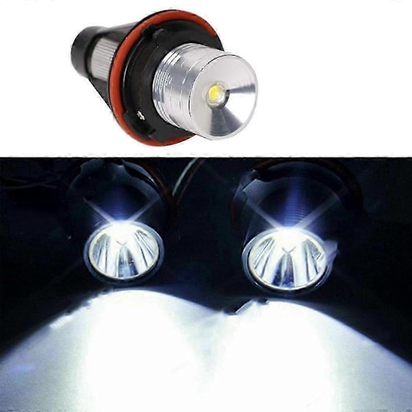 1 Par 8000K Vita LED Angel Eye Logotyp Ljus Ring Lampor för E39 E53 E60 E63 E64 E66 E87 5 6 7 X3 X5