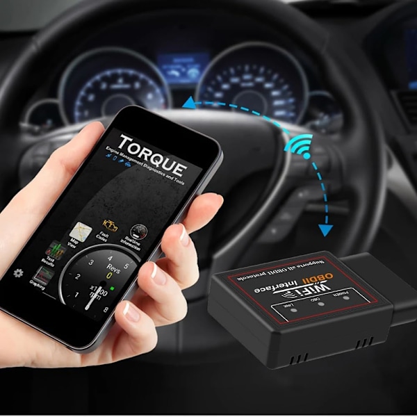 V1.5 WIFI Scanner Bil OBDII Diagnostikverktyg Kodläsare PIC18F25K80 Chip För Android IOS Windows
