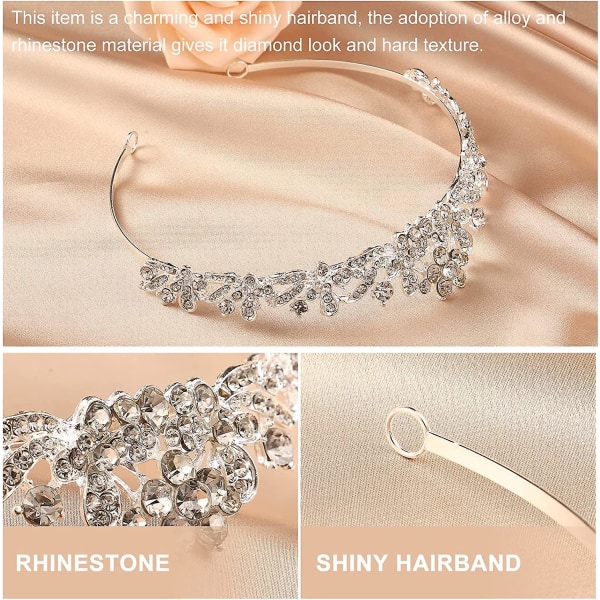 Flower Rhinestone Crown Queen Crown Tiara Rhinestone Tiara Headpieces Luxury