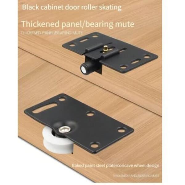 Par med 33 mm nylon skyvedørsruller