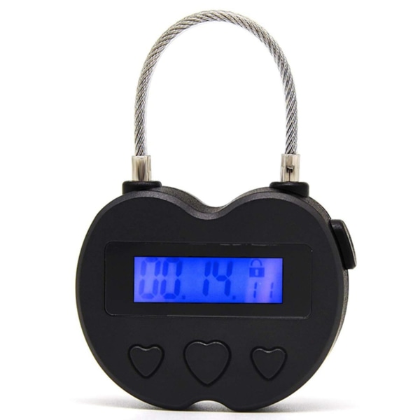 2x Smart Time Lock LCD Display Tidlås USB Genopladelig Midlertidig Timer Hængeslås Rejse Elektronisk