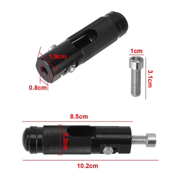 Universelle motorcykelmodifikationsdele: runde foldepedaler i aluminiumslegering med 8 mm rebound.