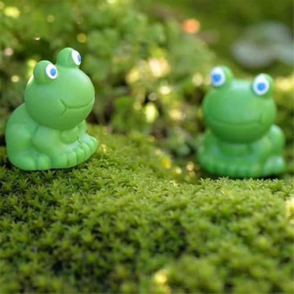 Mini Frøer 100 Pak, Mini Frø Have Dekoration, Grønne Frø Figurer, Mini Frøer Harpiks Figurer, Mini