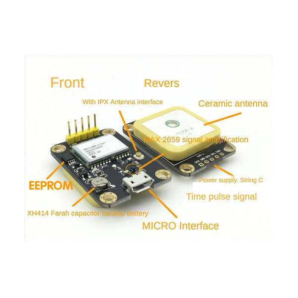 GPS-modul Neo-6m Apm2.5 Navigationssatellitpositionering med IPEX-antenneinterface