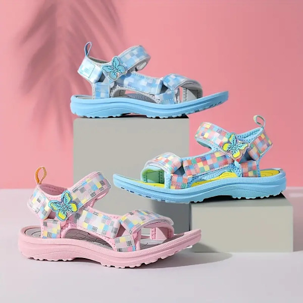 Trendiga Söta Sandaler med Öppen Tå för Flickor, Andningsbara Lätta Sandaler för Inomhus, Utomhus och Strand, Sommar Lemon Yellow 31