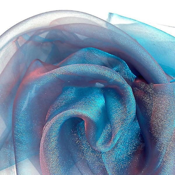 1 yard Dubbelfärgad Organza Tyg Material Handgjort DIY Syhantverk Kvinnors Kläder Klänning Tillbehör Förnödenheter