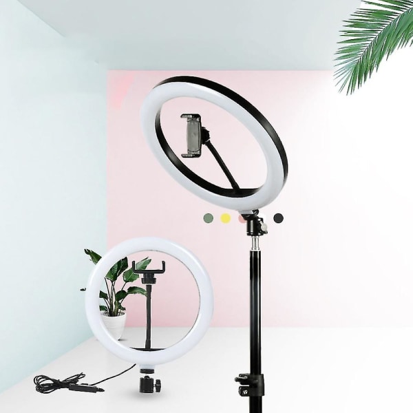 26cm Kamera Telefon Fotografering LED Ringlampa USB Fylllampa för Selfie Makeup Hy