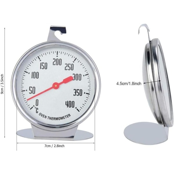 Ovnstermometer Termometer Direkteavlesning Termometer Rustfritt Stål Probe Fast Skive Stor Diameter Baking Kjøkkentilbehør
